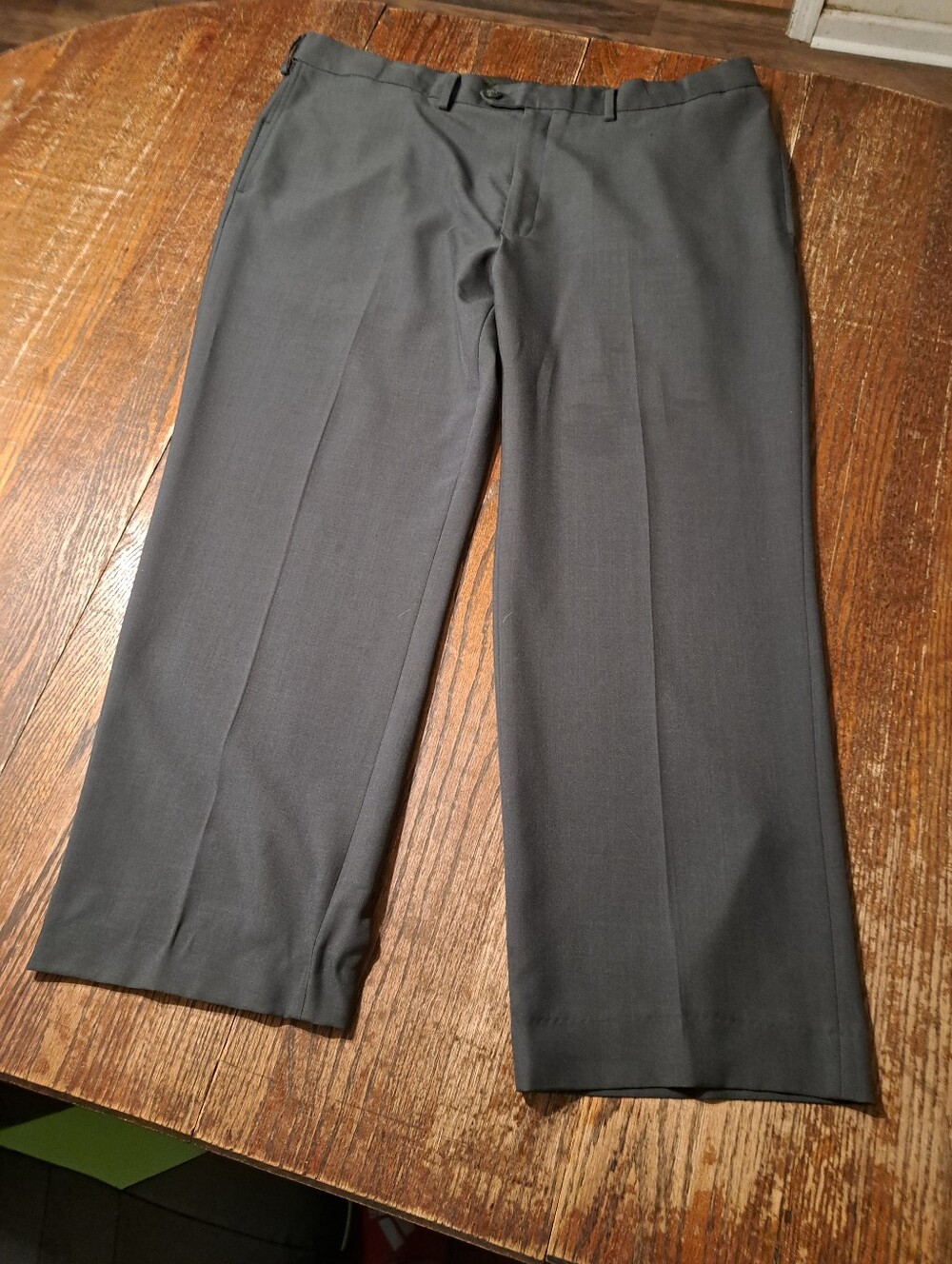 42x29 Haggar Clothing Co Grey Classic Fit Eclo Stria Dress Pants Trousers Slacks